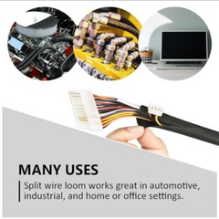 Cable Protectors Resist High Temp Self-Closed Split Braided Wire Sleeving Tube