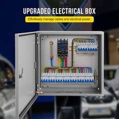 GARVEE Multi-Sizes IP66 Steel Electrical Enclosure Box w/ Lock & Waterproof Seal