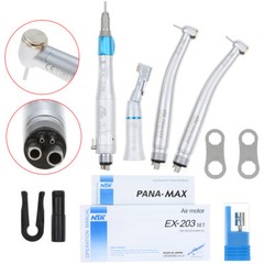 NSK Type Dental PANA MAX High Speed Handpieces Push Button +Low Speed EX203C 4H