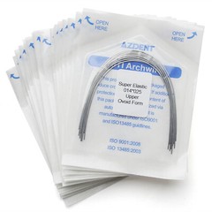 AZDENT Dental Orthodontic Super Elastic Niti Rectangular Arch Wire Ovoid/Nature