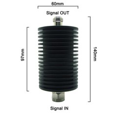 100W RF Coaxial Attenuator N Type Male to Female 1-60dB 3GHz 50 Ohm Round Black