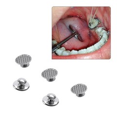 10 Pcs/Pack Dental Orthodontic Round Lingual Button Bondable Mesh Base Split