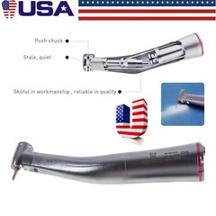 NSK Ti-MAX X95L Style Dental 1:5 LED Fiber Optic Contra Angle Handpiece Red Ring