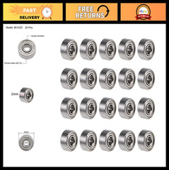 Deep Groove Ball Bearings 1.5mm ID 4mm OD 2mm Bore Chrome Steel Z2 – 20pcs