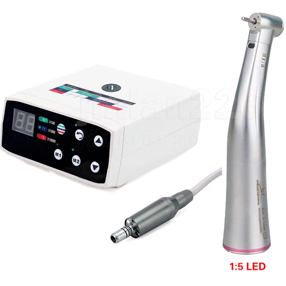 Woodpecker Style Dental Electric Motor Brushless/+1:5 Contra Angle LED Handpiece