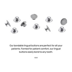 10 Pcs/Pack Dental Orthodontic Round Lingual Button Bondable Mesh Base Split