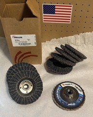 36 Grit Tiger X #51204 Weiler 4-1/2″ Tiger Flap Disc Angled CZA 5/8-11A T29 10x