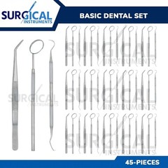 45 Instruments Basic Dental Set Mirror Explorer College Plier Economy Grade