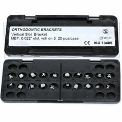 5×Dental Orthodontic Metal Vertical Slot Brackets MBT 022 With 3 Hooks Bomaoer