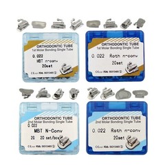 80pcs Dental Orthodontic Buccal Tubes 1st 2nd Molar MBT Roth 022 Bondable Mesh