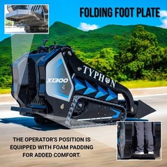 3040lbs TYPHON STOMP X1300 25HP Kubota D1105 EPA Diesel Mini Skid Steer Loader