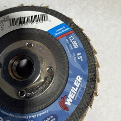 36 Grit Tiger X #51204 Weiler 4-1/2″ Tiger Flap Disc Angled CZA 5/8-11A T29 10x
