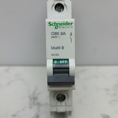 3 Pack Schneider Electric 60120 2 Amp Circuit Breaker DIN Rail 120/240 Vac Used