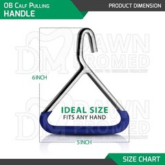 8 Pcs Calf Puller 65″ OB Chain 30″ 45″ 60″ With 3 Handles & Carrying Bag Set