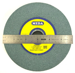 6″ X 3/4″ X 1″ 100 GRIT GREEN SILICON CARBIDE TYPE 1 GRINDING WHEEL GC 100I MEDA
