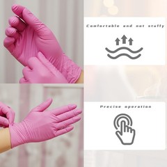 100 Pcs Disposable Nitrile Gloves Latex Free Food Grade Cleaning Work Pack