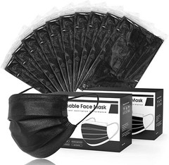 100/50/10 Pcs Black Face Mask Mouth Nose Cover Protector Respirator Filter Masks