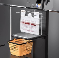 Plastic bags with handles，thank you bags，Measures 11.5″ X 6.25″ X 21″, 15mic,…