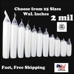 Clear Reclosable Zip Seal 2-Mil Plastic Bags Jewelry Storage Top Lock Baggies