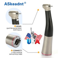 Dental 1:5 LED Fiber Optic Contra Angle Handpiece Mini Head/Cartridge Bearing