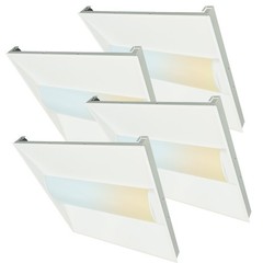4 Packs 2×2 LED Troffer Light, 35/30/25W Selectable, 3500K/4000K/5000K CCT,