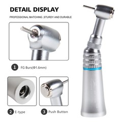 Yabangbang Dental Low Speed Contra Angle Handpiece Push Button Fit FG 1.6mm Burs