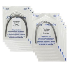 US 100PCS Orthodontic Niti Arch Wire Super Elactic Ovoid Form Round Rectangular