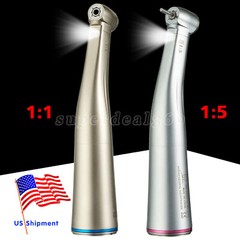 Dental 1:1/1:5 LED Contra Angle Handpiece Inner Spray fit NSK E-type Motor OR