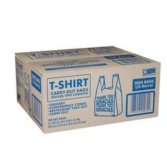 T-Shirt Carry-Out Bags, 11.5″ x 6.5″ x 22″ (1,000 ct.)
