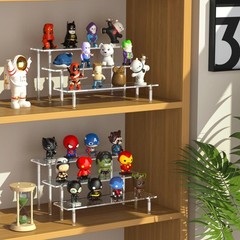 3 Tier Acrylic Display Risers, Large Perfume Organizer Stand, Clear