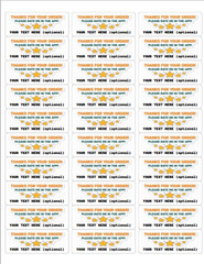 60 Thank You Stickers Uber DoorDash Instacart Grubhub eBay Etsy Rating Reminder