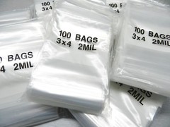 3×4 White Block Reclosable Bags 2mil Writeable 3x 4″ Poly Baggies 1000 Pcs