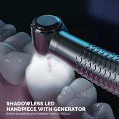 COXO High Speed Handpiece 4-Hole LED CX207 Dental Air Turbine Generator Spray