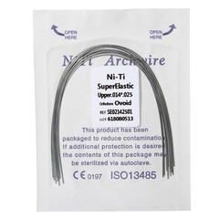 Dental Orthodontic Super Elastic NITI Rectangular Arch Wires Ovoid Form SA