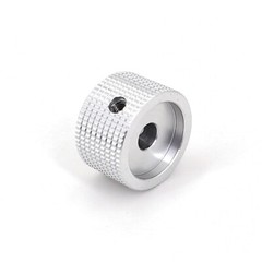 Silver Aluminum 25 x 15.5mm Volume Potentiometer 6.4mm 1/4” Audio Rotary Knob