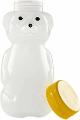 6 pack 12 ounce empty plastic honey bear jar bottles with flip top lid cap…