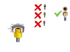 US Overdenture Locator Abutment Removable Male Cap Inserts Standard/Extended Set