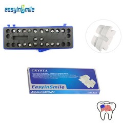 Dental Orthodontic Ceramic Bracket Brace Mini Roth/MBT .022 /3-4-5 Hooks Brace