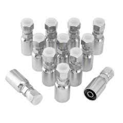 12 Pack 1/2″ Hose x 1/2″ JIC 37° Female Hydraulic Hose End Swivel Crimp Fitting