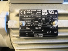 VEM K21R-71-G-4-TLB960-TMP140 Motor, 0.37kW, 277/480V, 1700rpm, B5FF115 (KB)