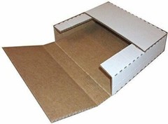 25 – 9 5/8 x 6 5/8 x 1 1/4 White Multi Depth Bookfold Mailer Book Box Bookfolds