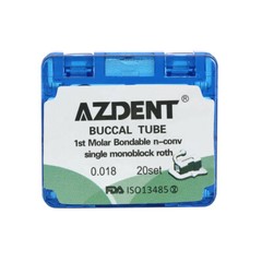 Dental Orthodontic Buccal Tubes 1st/2nd Molar Non-Conv Roth MBT 022 018 AZDENT