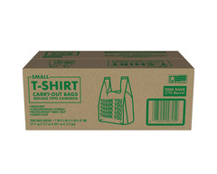 mall T-Shirt Carry Out Bags 7x5x15 2000ct Plastic Grocery Retail