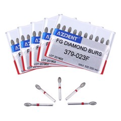 AZDENT Dental Diamond Burs Football/Fine #368-023F #379-023F Friction Grip