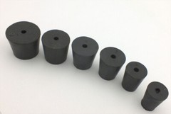 Rubber Laboratory Stoppers 1-hole Assortment in Sizes:1 2 3 4 5 6 #RS-ASST3