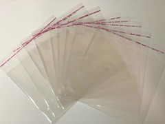 Clear Resealable Self Adhesive Seal Cello Lip Tape Plastic bags 6-1/4 x 6 inches