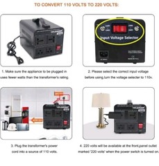 1000W Voltage Converter Transformer(110V to 220V OR 220V to 110V) 1000 Watt S…