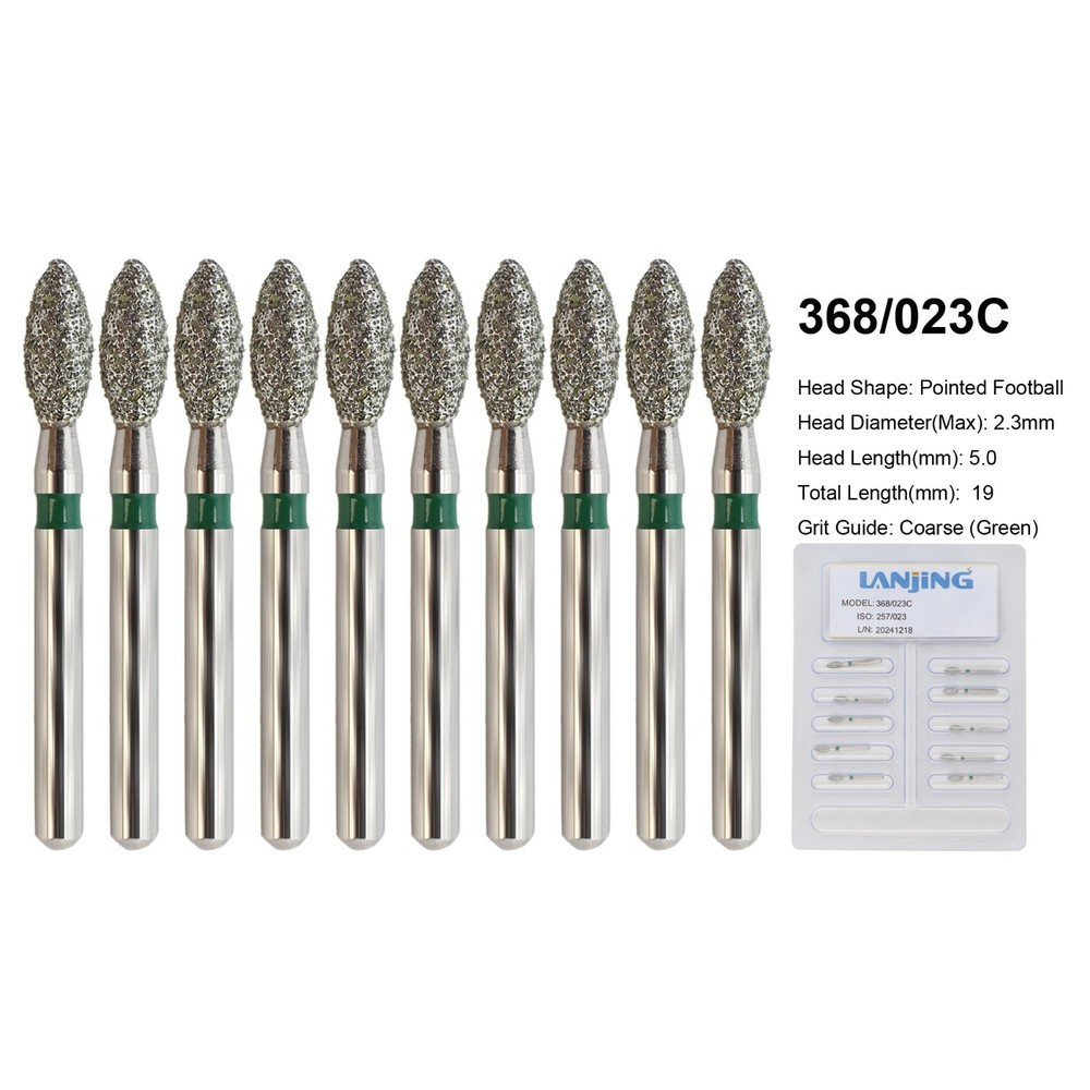 Dental Round Diamond Bur FG Pear Round End Taper Football Egg Barrel High Speed