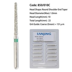 Dental Burs Diamond FG Round End Taper Cylinder High Speed Friction Grip 850 856