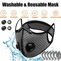 Half Face Cover Respirator Reusable Face Mask Filters Sports Worksite Facepiece